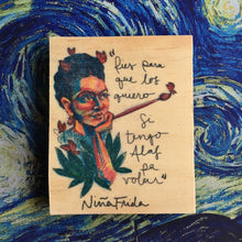 Load image into Gallery viewer, Niña Frida Wood Magnet
