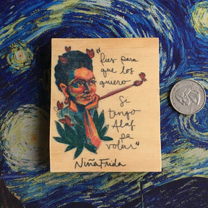 Niña Frida Wood Magnet