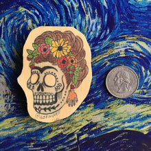 Load image into Gallery viewer, Aretes de Frida Wood Magnet
